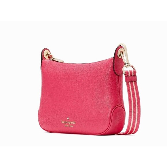 New Kate Spade Rosie Small Crossbody Pebbled Leather Tropical Pink - Picture 2 of 4